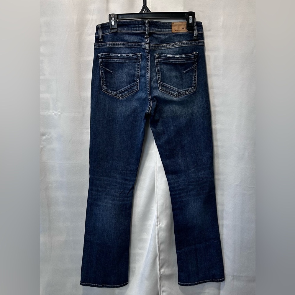 BKE Women's Boot Cut Jeans - Dark Blue